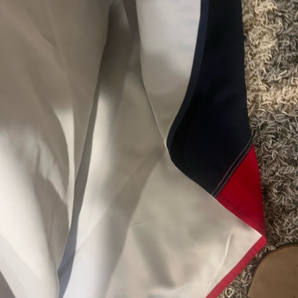 Pottery Barn kids, Red and Blue color block “rugby”Curtains, set of 2 83” long - Picture 5 of 5